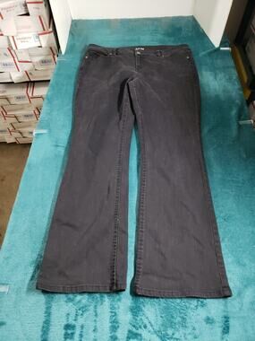 Apt 9 Jeans Size 14 Womens Black Stretch Pants Mid Rise Maxwell Bootcut